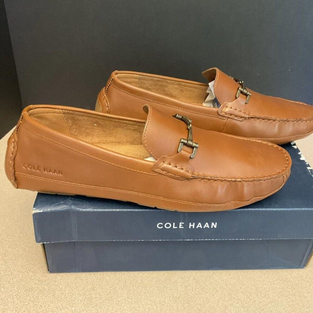 Cole Haan Men's Tan Leather Bit Loafers